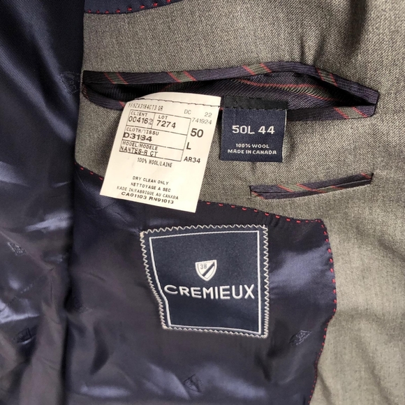 NWT Cremieux Suit Jacket 100% Wool Size 50L 44 - Picture 3 of 9